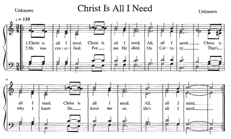 Christ Is All I Need song